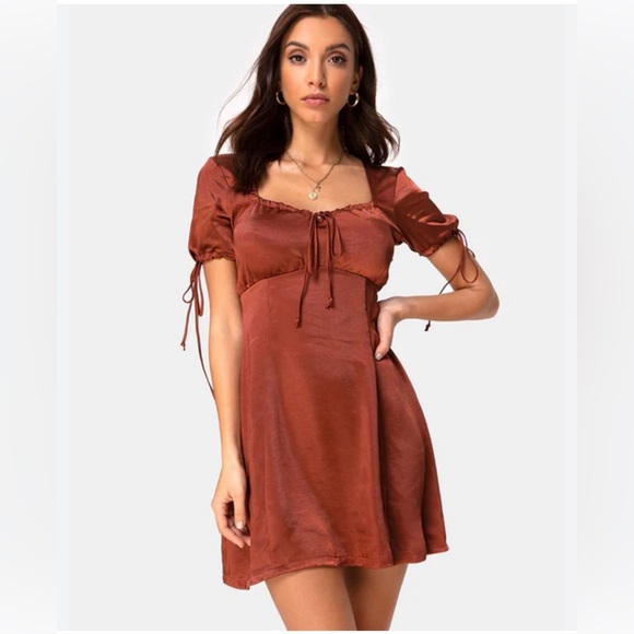 Motel Rocks Dresses & Skirts - MOTEL Shiny Bronze Mini Dress